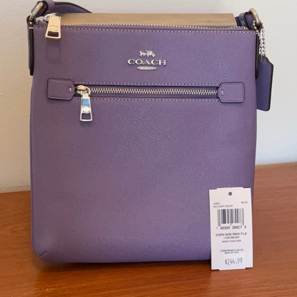 Coach Mini Rowan Crossbody Bag Light Violet New